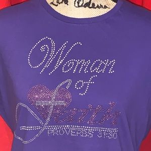 About That Bling Tee “Woman of Faith”